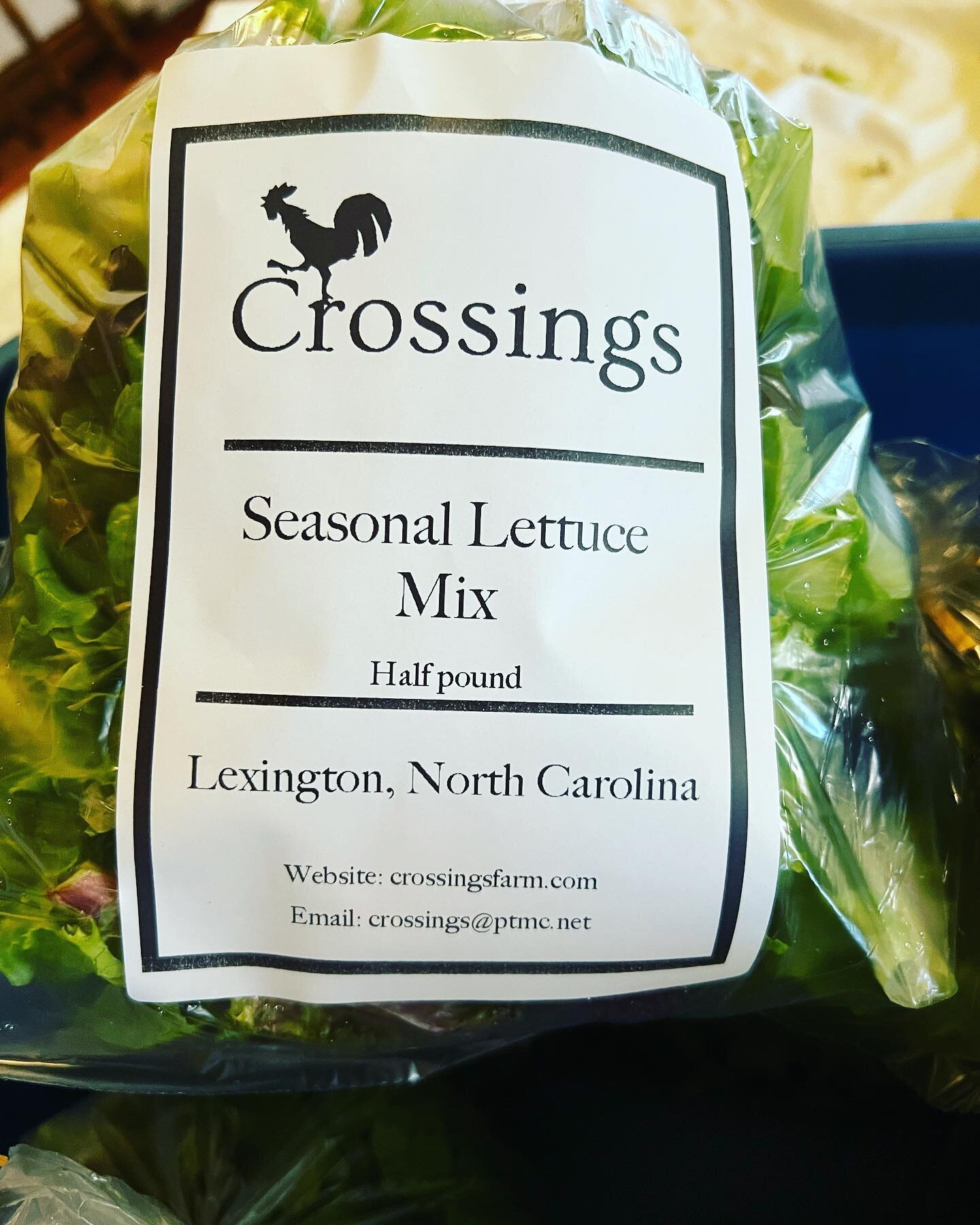 Freshly harvested, washed and spun just this morning!! Come and get your lettuce mix from Crossings this morning at the harvest market at the Depot!!