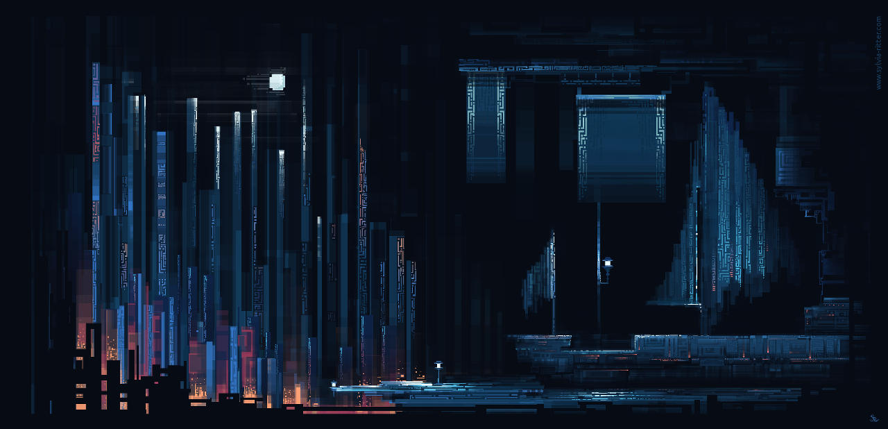 Electronic Haven, Landmark Concept Art (for Ren-Hu)
