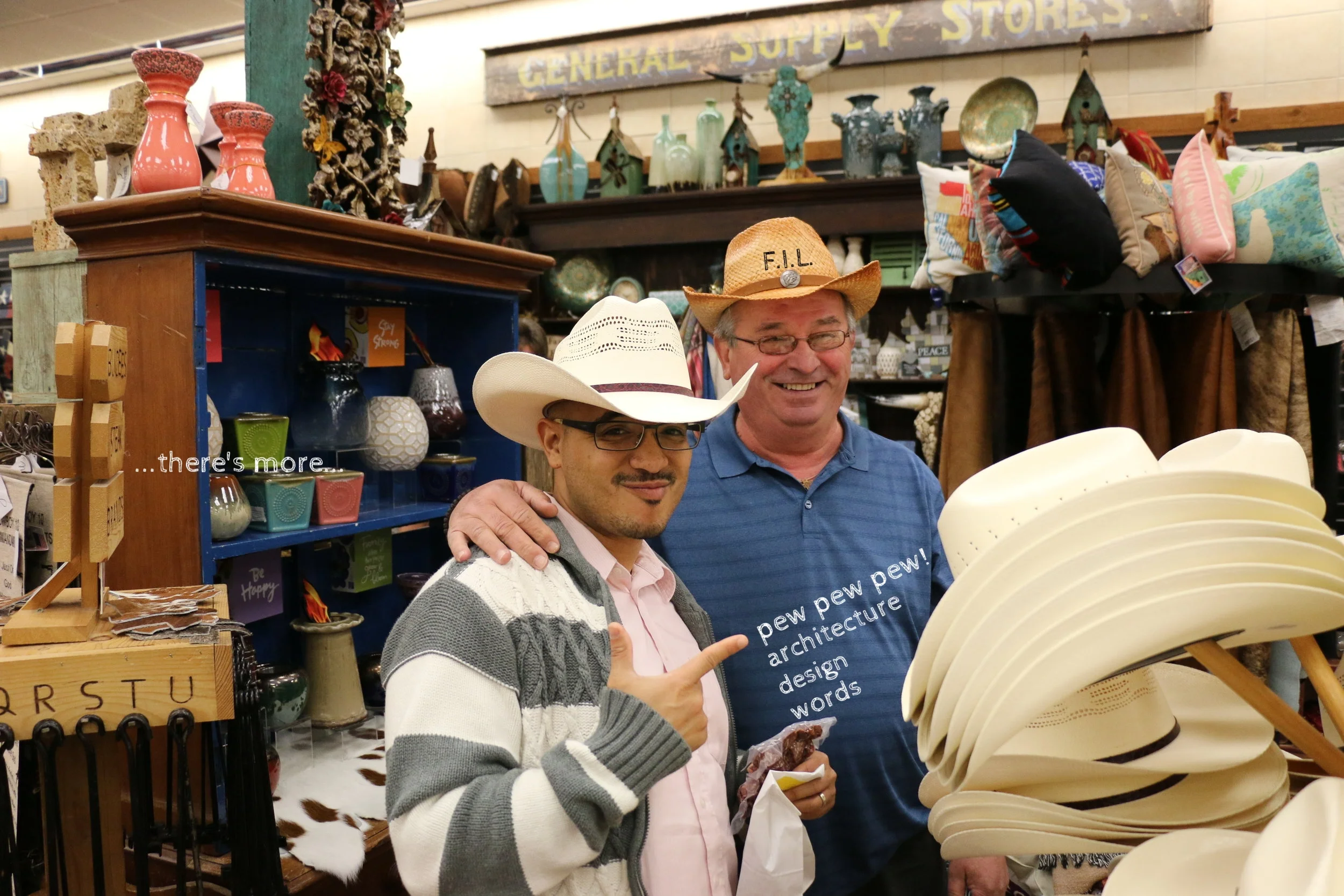 Father-in-Law visits from Serbia, cowboy hats are a must!