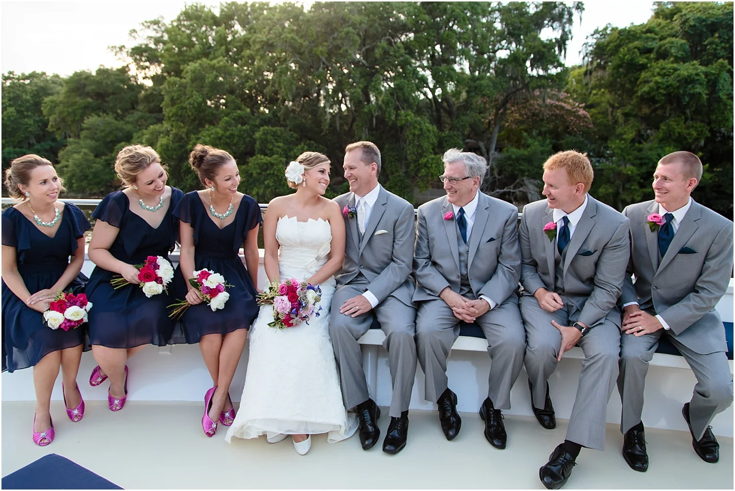 Bridal Party,ashley river,charleston,wedding,