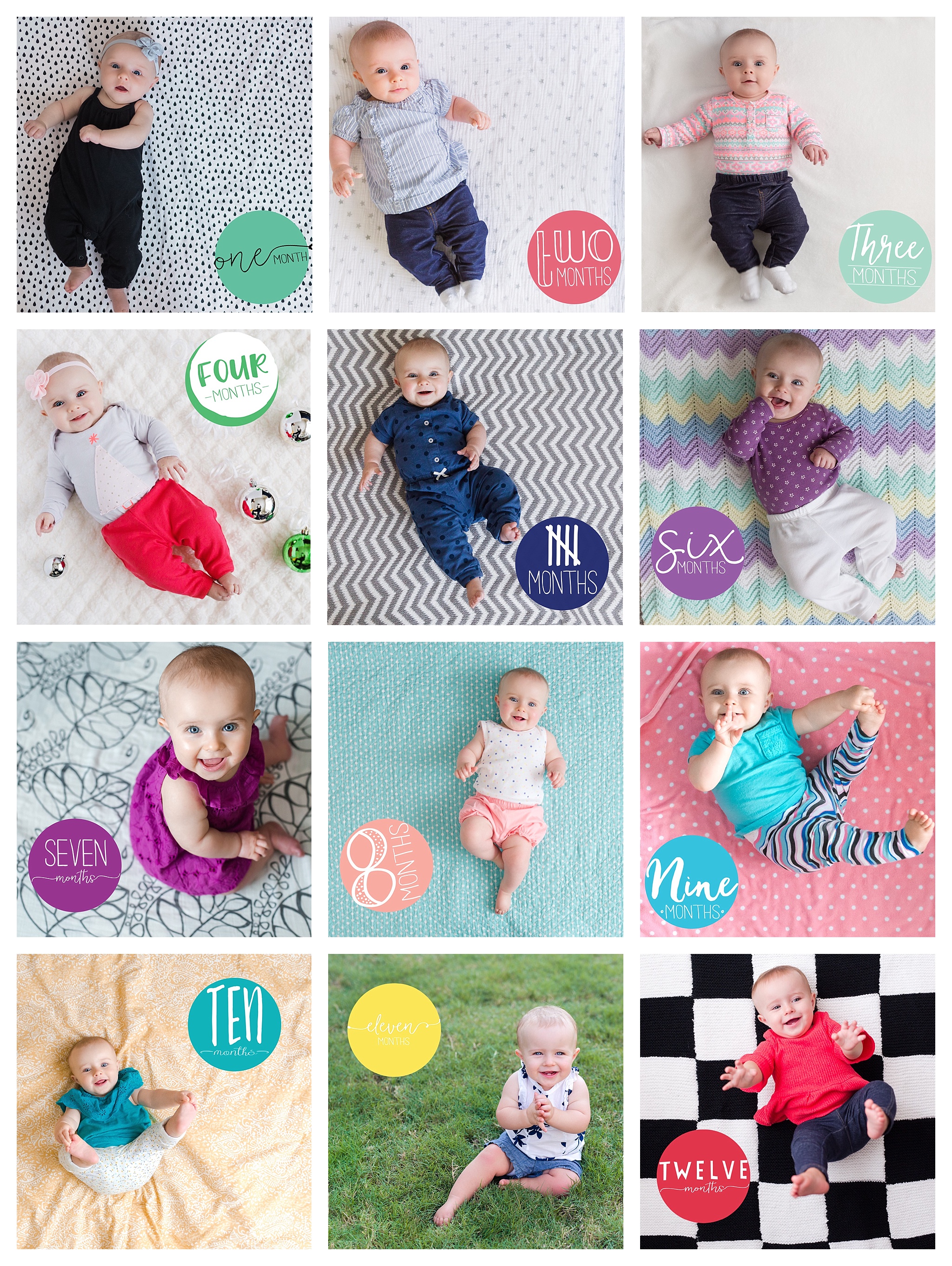 THE GLISS NEST - GREENVILLE FAMILY BLOG— Making Monthly Baby Photos Fun