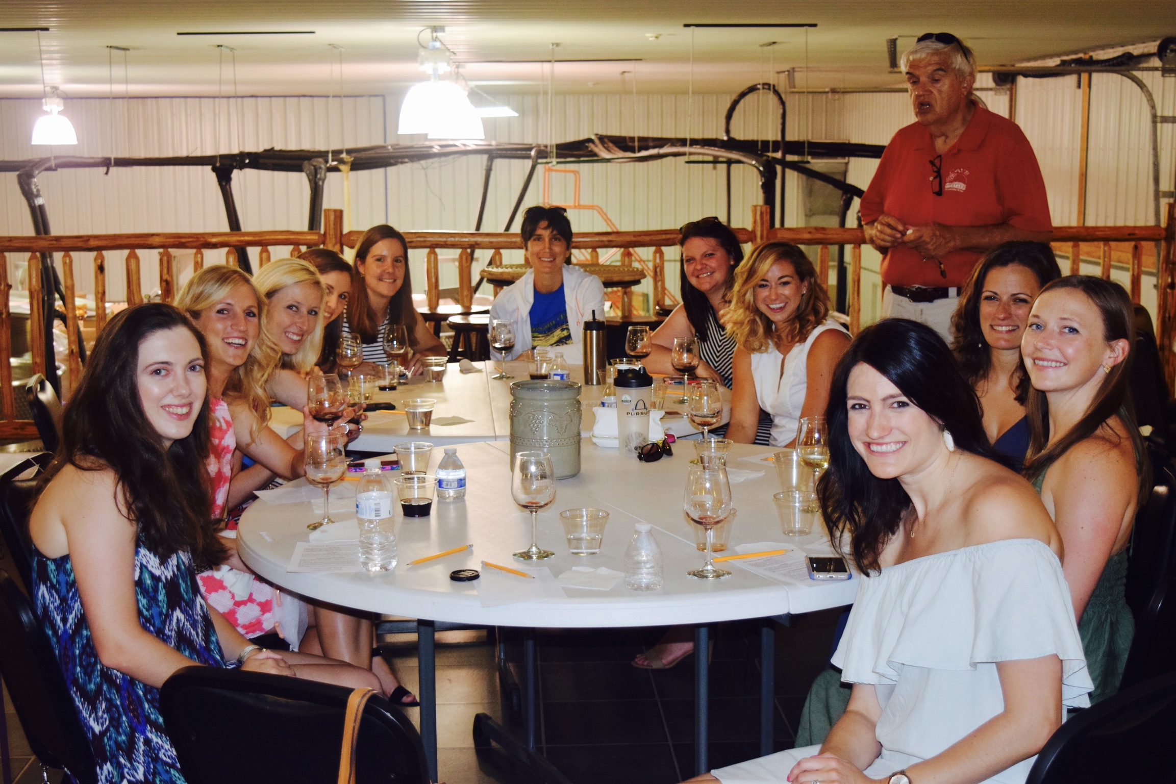 Wine sampling with Marty. 