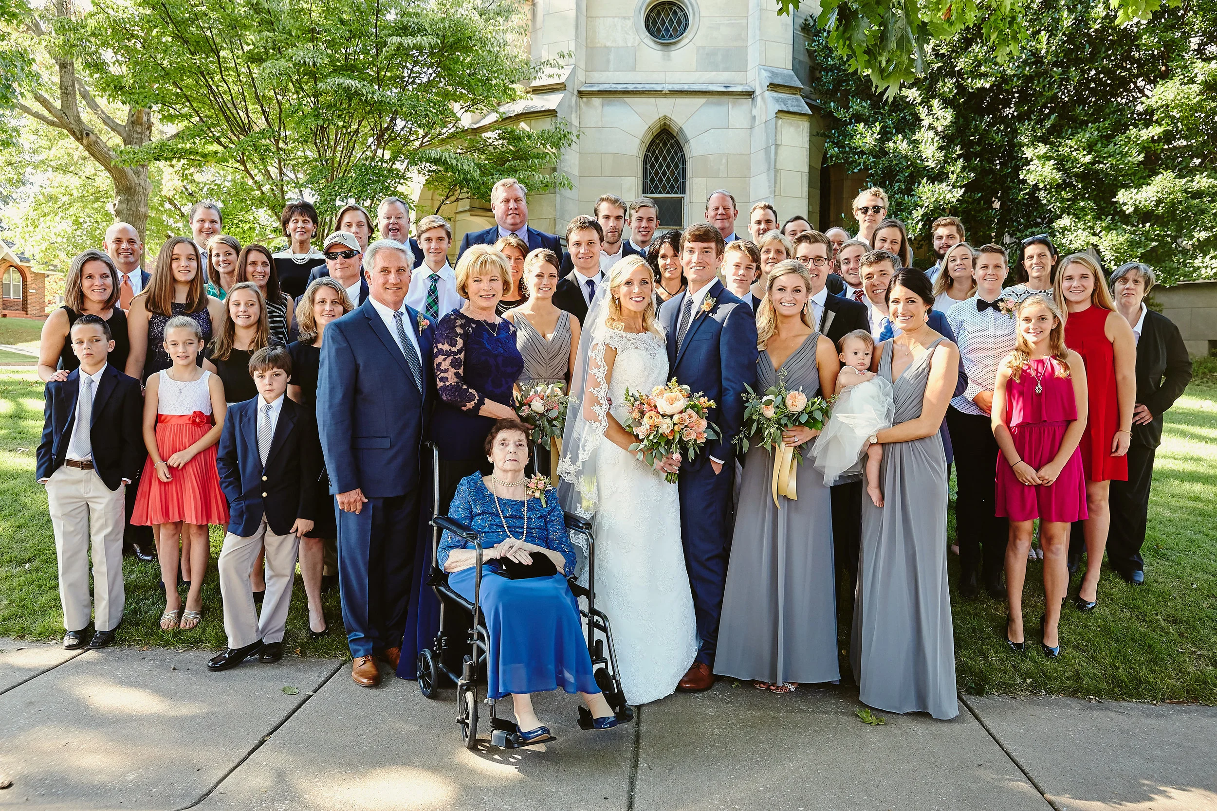 The big Mueller family! My family has been going to Little Flower Church for three generations, and many of the people in this photo were married here. 