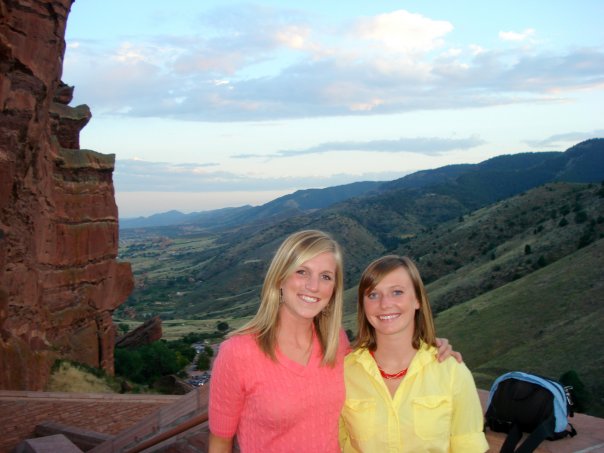 Alex and I at Red Rocks the night I signed up for the registry. Ah, to be young and carefree again! And capable of drinking more than one glass of wine. 