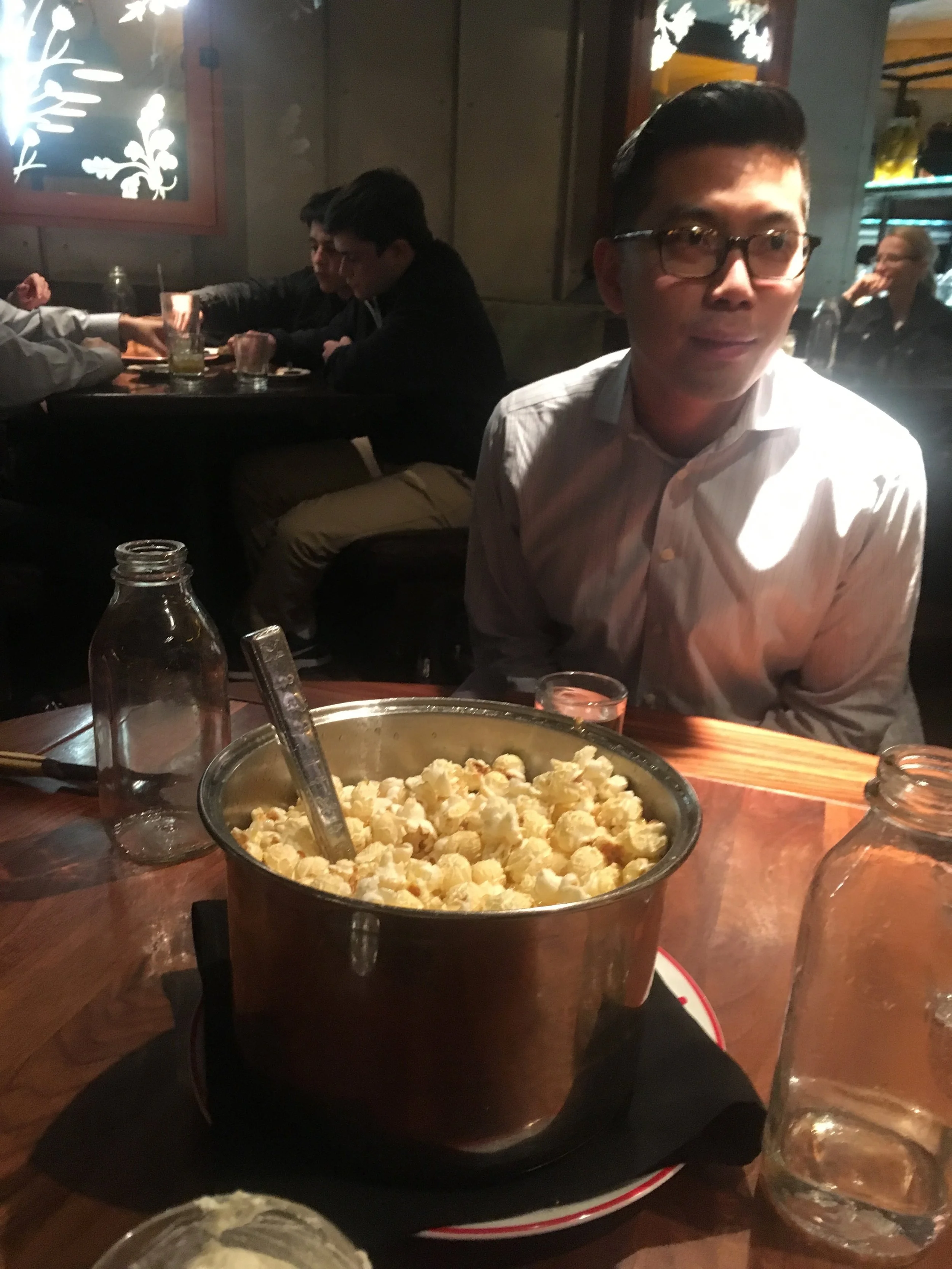 D.C. has a lot of awesome restaurants, including this one that served kettle corn for an appetizer! 