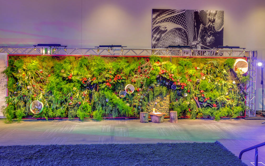 living wall for TEDxAustin at Circuit of the Americas| 30'x8' | 2013 photo: Jerry Hayes