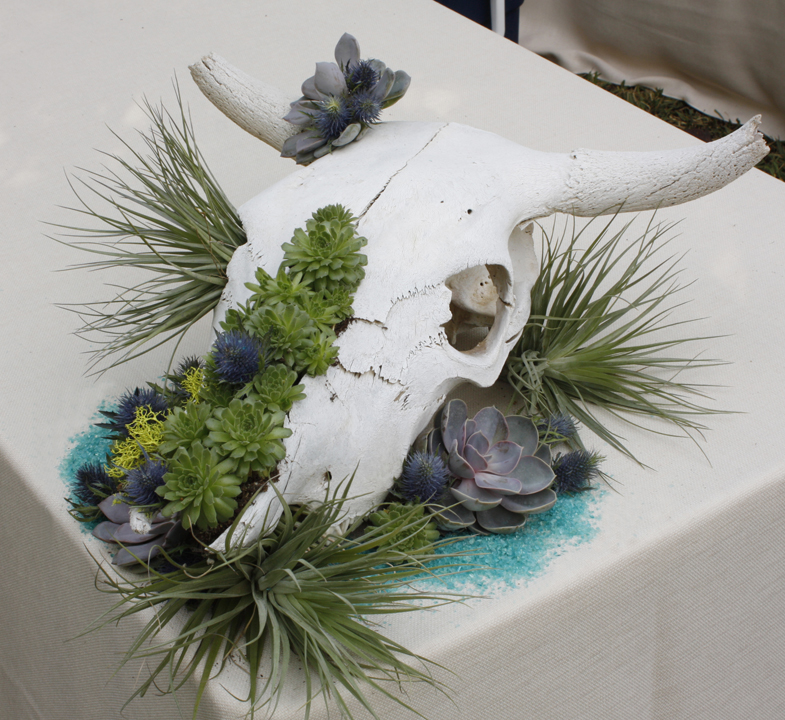 cow skull centerpiece