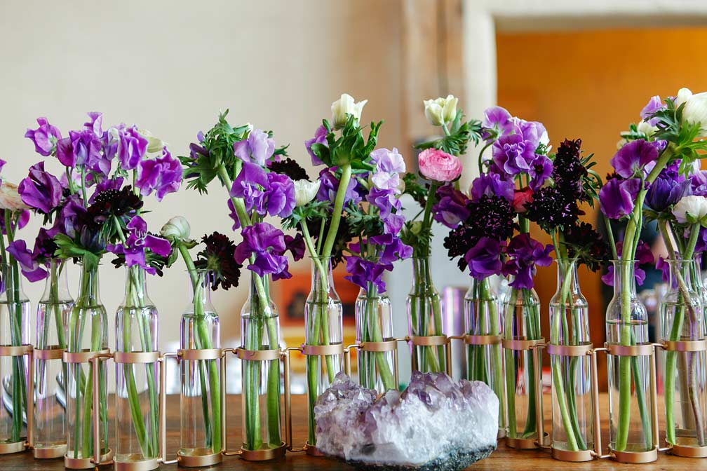 wedding floral chain runner photo: Katherine O'Brien