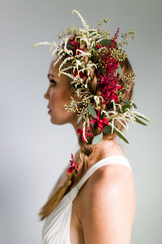 plant and floral hairpiece photo: Twin Lens Images