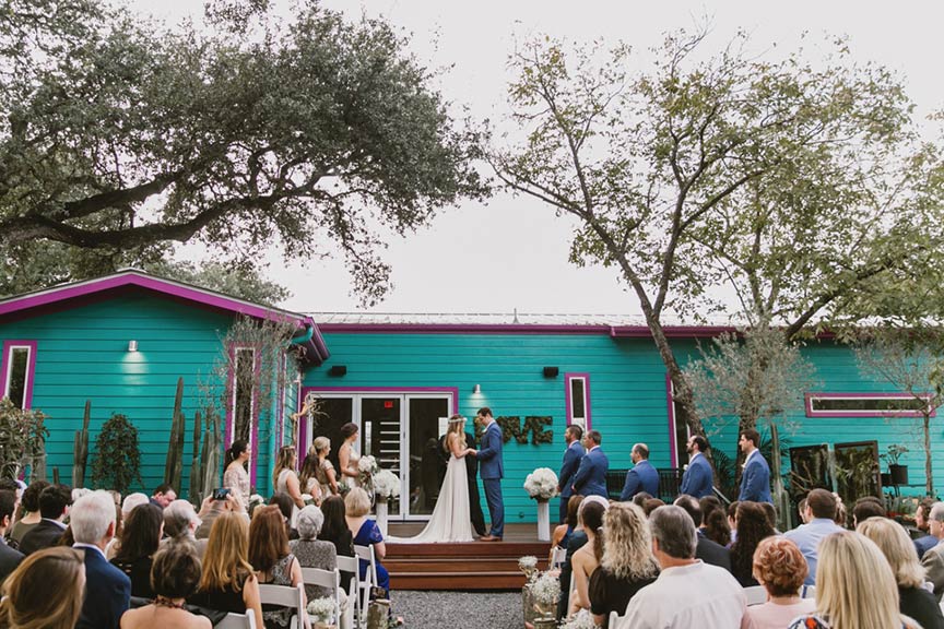 1 of 2 wedding ceremony decks at Articulture Designs in Austin, TX | photo by: Briana Purser Photography