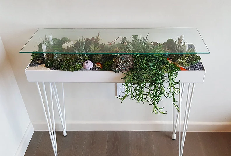 entry hallway table, custom height and size