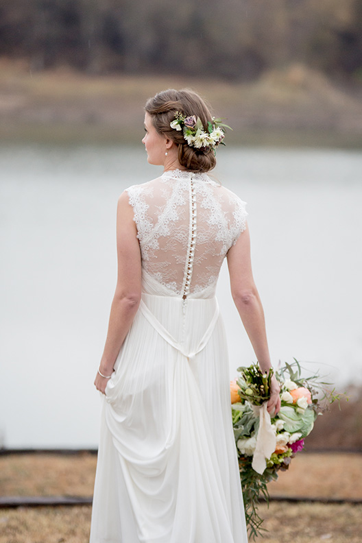 succulents and floral crown & bouquet | Photo by HighDot Studios