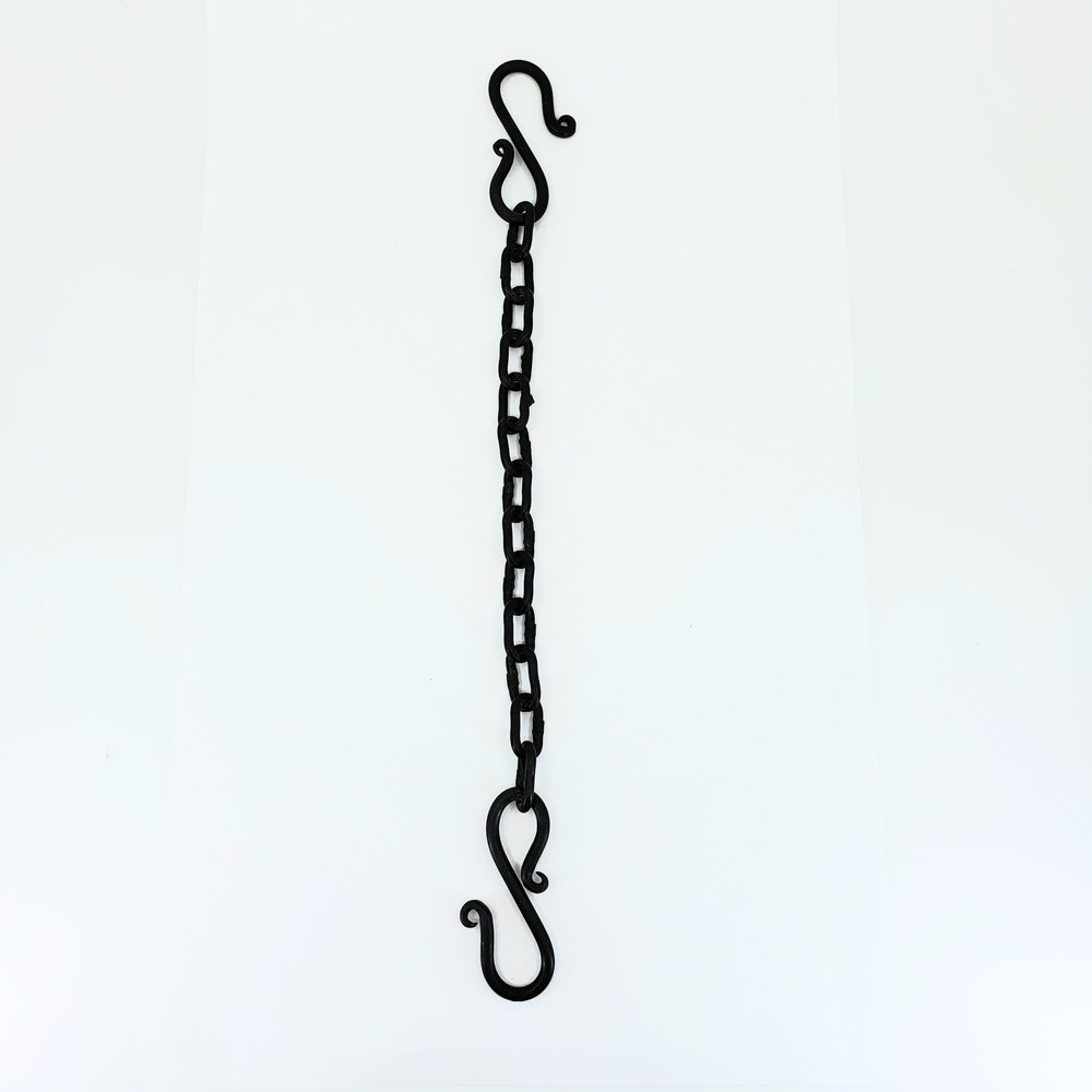 12 Pack 22.4 Inches Decorative Hanging Chains Black Hook Chains