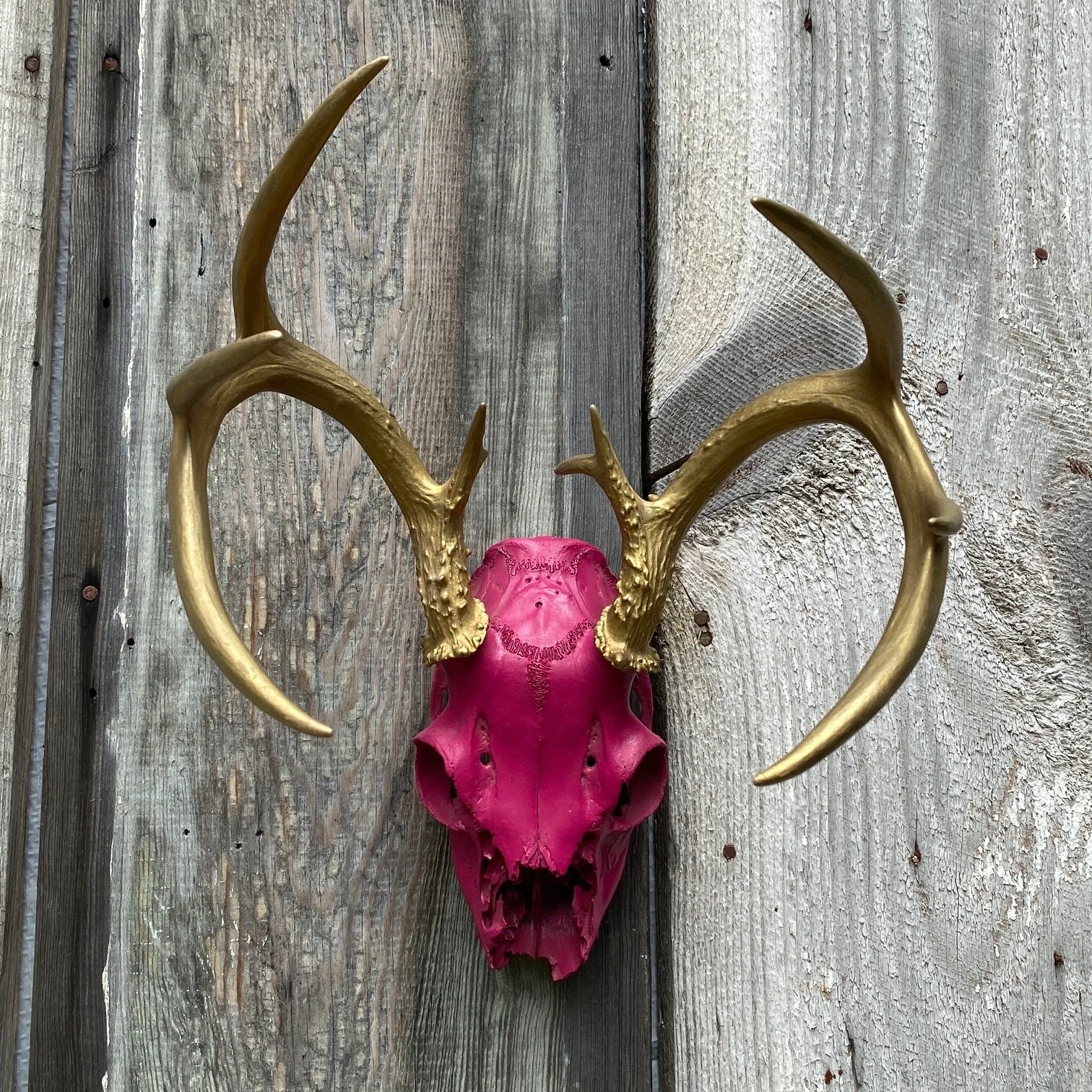 Painted Deer Skull Mount painted-deer-skull-mount