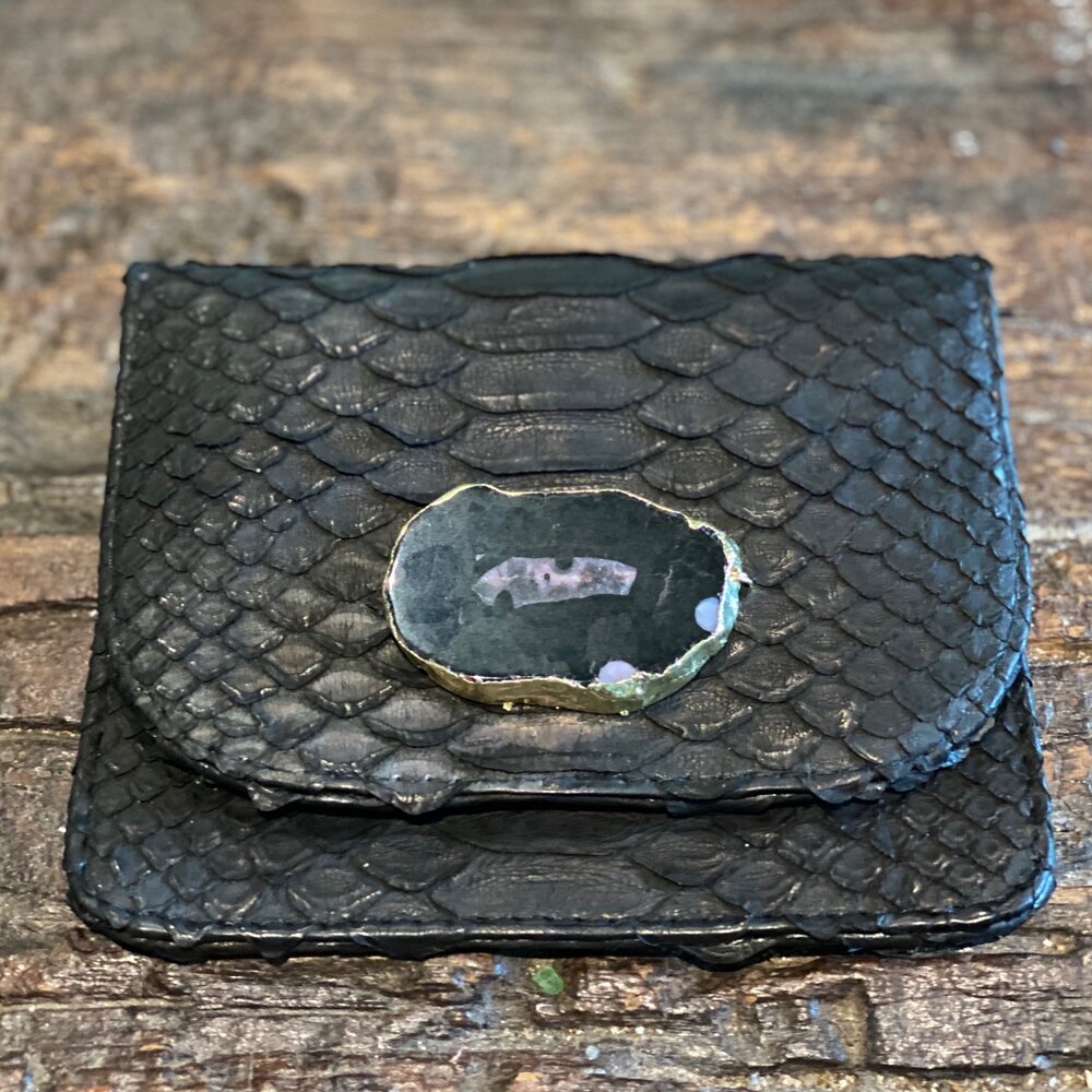 Wallet for Woman Genuine Python Wallet Exotic Leather 