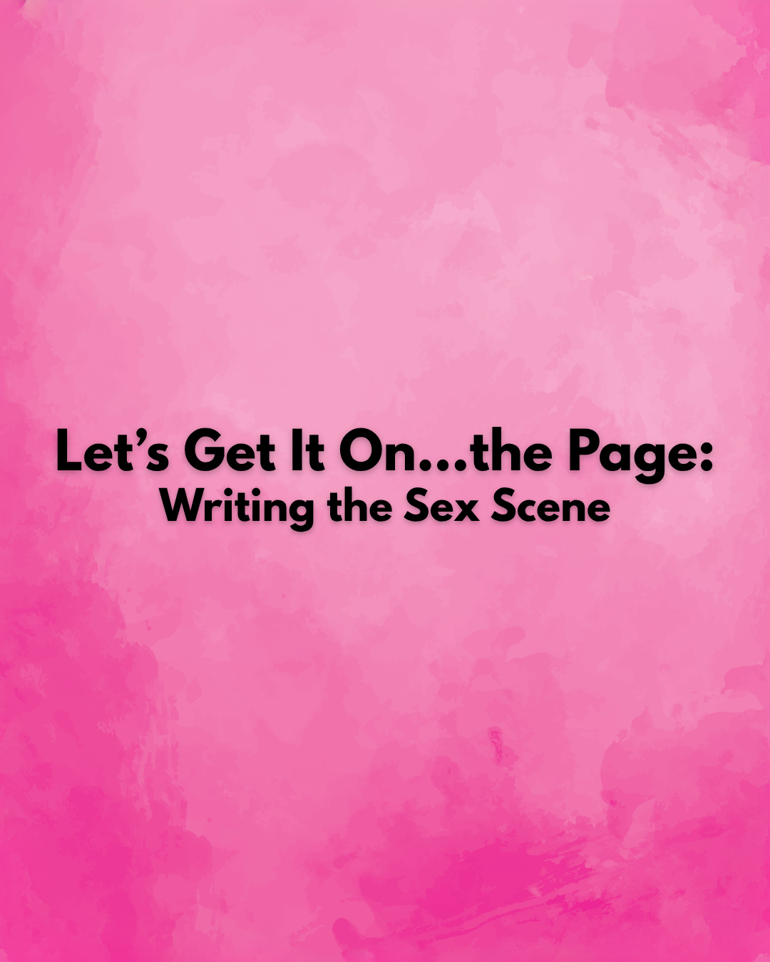 Let's Get It On...the Page