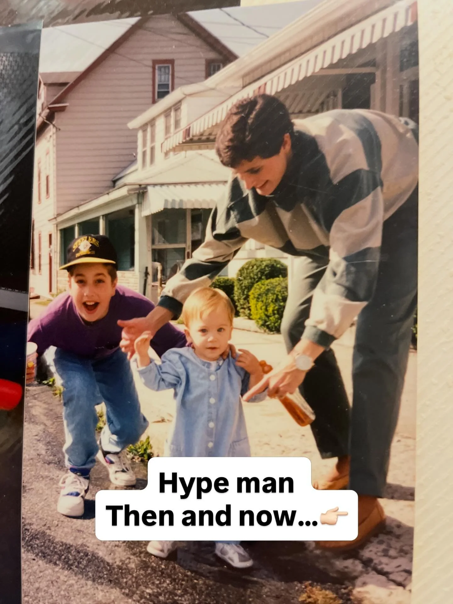 My uncle sent me this throwback pic.  Hype man energy at an early age.  Fun. 📸 @mammothweddingphotography @junemountain @_ritakeil @jakesternskis