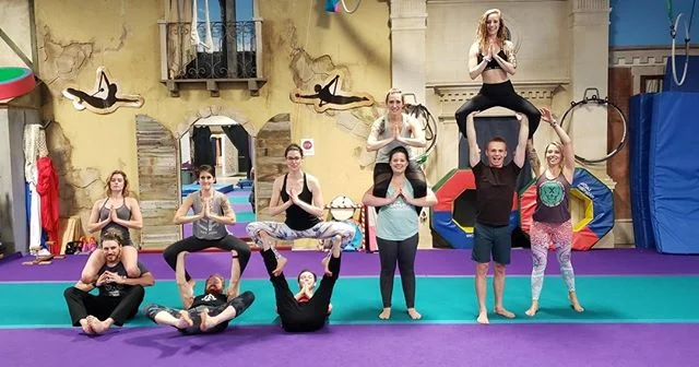 Did you hear? Acro Jam tonight from 7-10pm, ACA. Cost is $5, grab a friend and come play!β
β’β
β’β
#acro #acroyoga #acrobatics #circus #fitness #acrofit #circusfitness #yoga #partneryoga #partneracrobatics #bodyweighttraining #calisthenics #flexibility #balance #strength #circusaroundtheworld