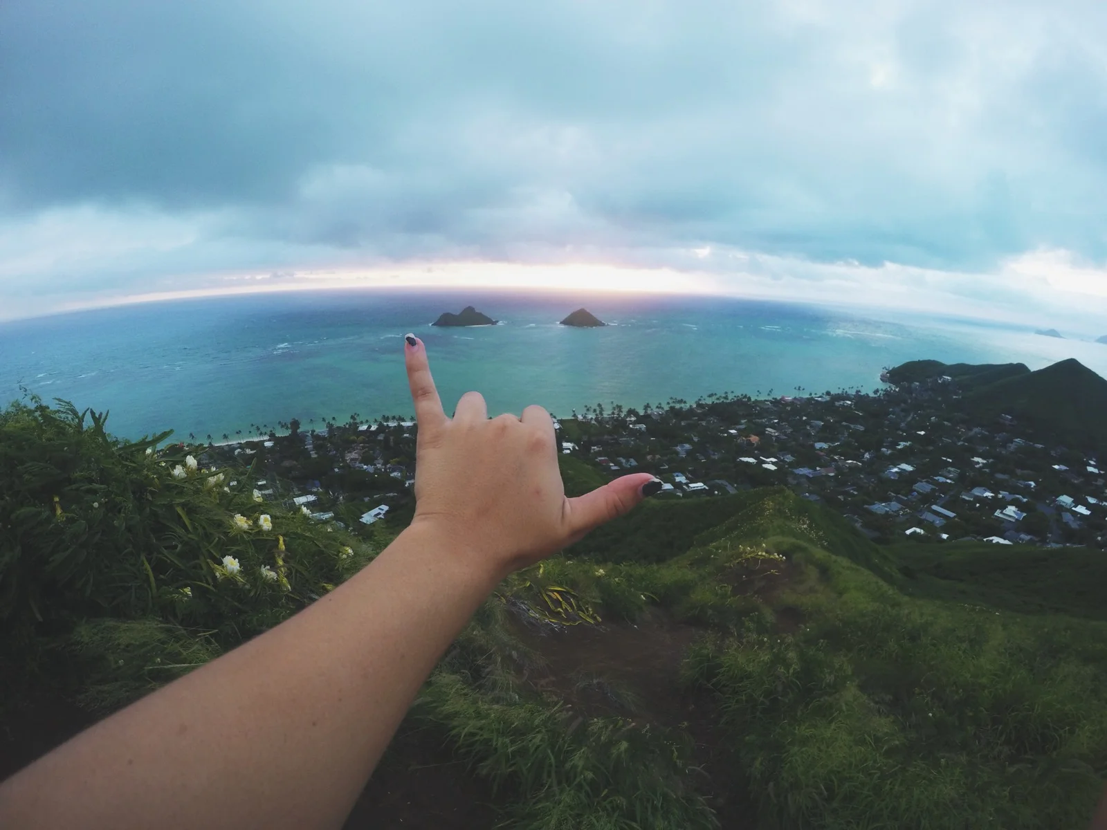 Sunrise at Lanikai Pillbox
