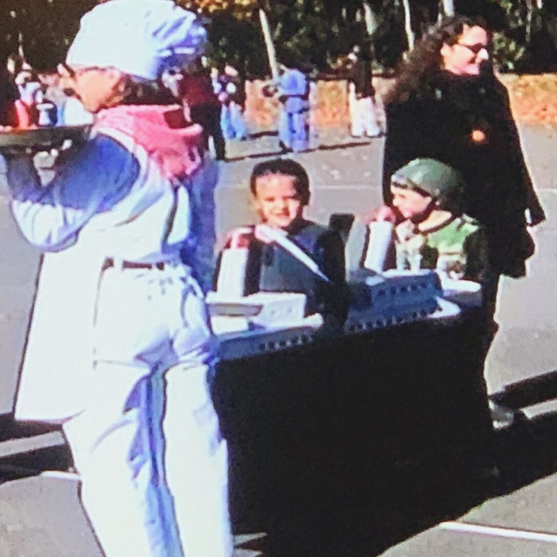 Not Rose. Not Jack. The Titanic. Me at age 7 married to VHS tape 1 of the PG half of Titanic&mdash;mostly the submarine bits. My amazing mom handcrafted this halloween costume in our garage. 

6 years later, I met Robert Ballard&mdash;underwater arch