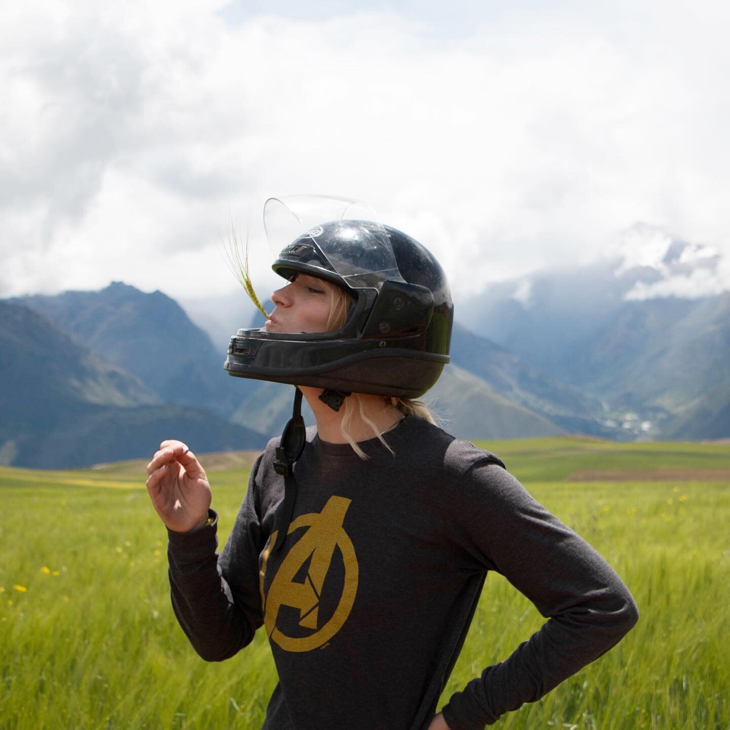 A wild Wanda in the Sacred Valley. Minutes later this chill child ran her dirt bike straight into those beautiful green fields by accident. Can&rsquo;t take Wanda anywhere... but everywhere because she&rsquo;s just so damn entertaining.