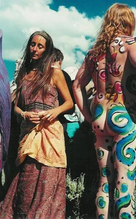 Nudity and body paint at music festivals often went together in the 1960s and 1970s