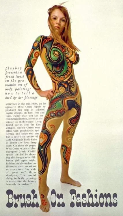 Playboy magazine even featured body art in the 60s