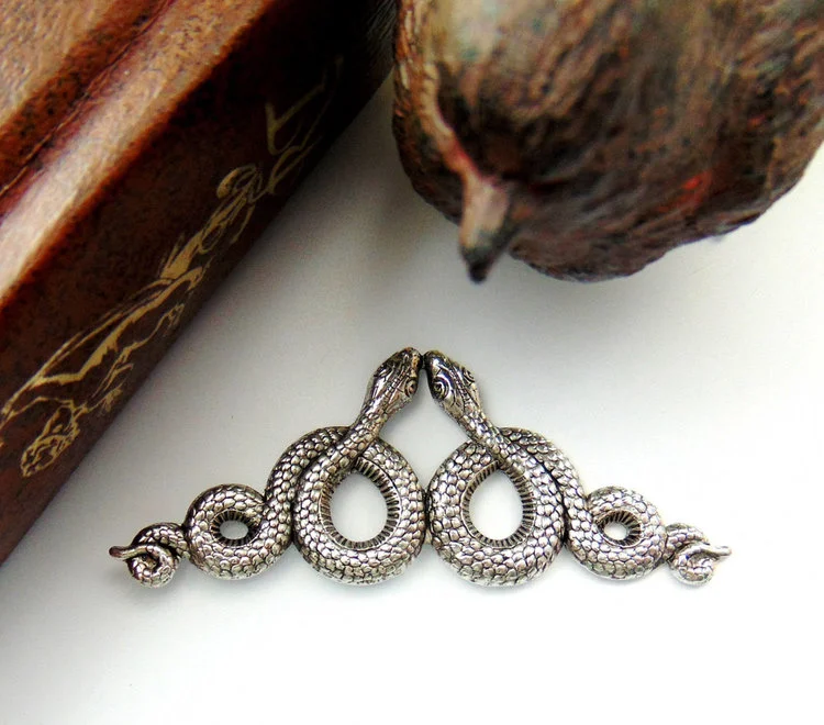 Antique Silver Serpent Earrings from Birdys Design Gallery