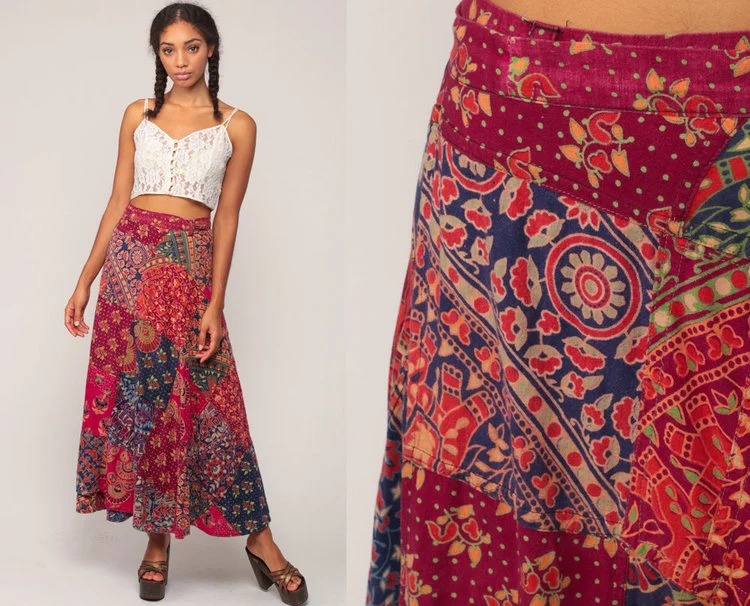 Patchwork Wrap Skirt from Shop Exile