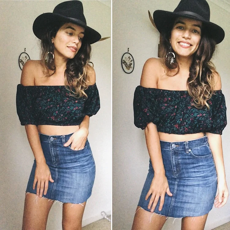 Cute Festive Crop Top from Luna Ray Vintage