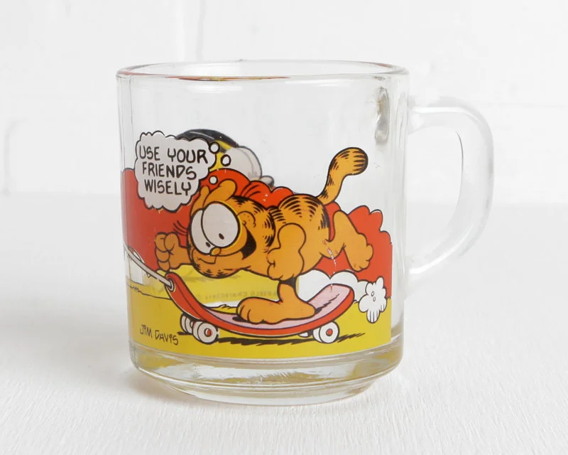 Garfield on a Skateboard McDonalds Cup from Lobster Bisque Vintage