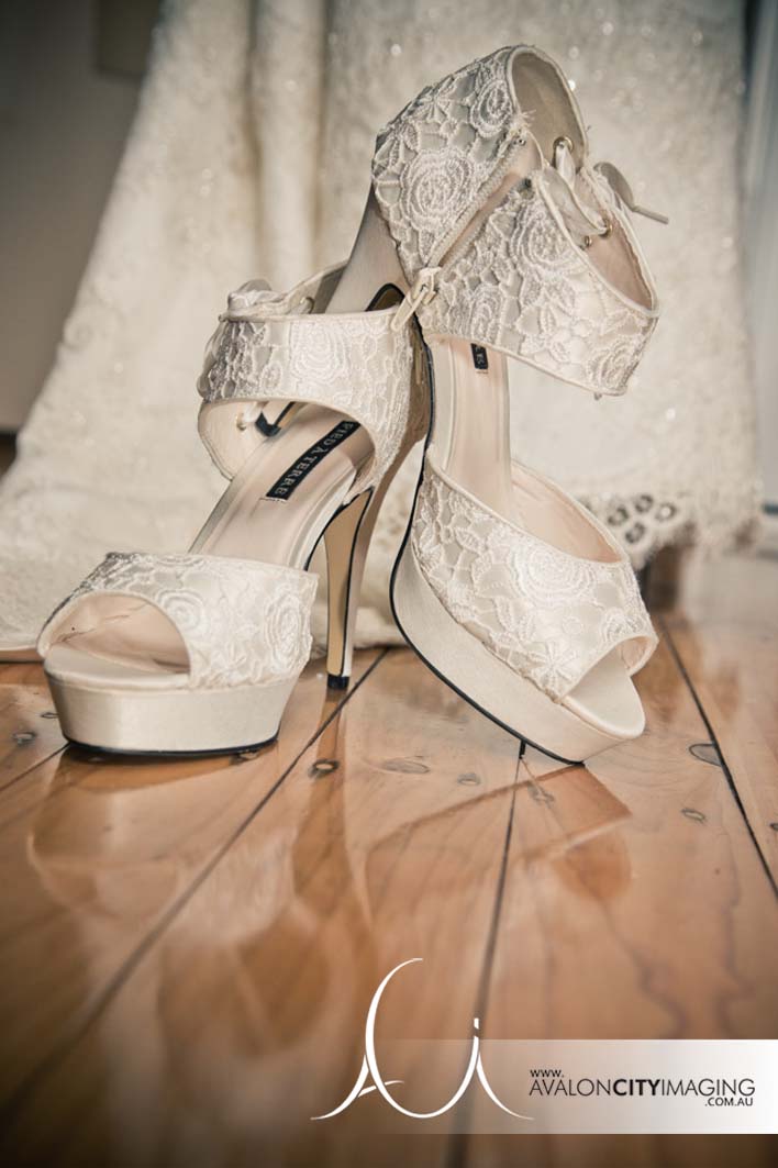 Wedding photography in Adelaide bridal shoes