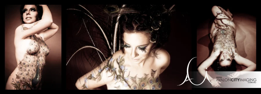 Props! These peacock feathers really helped set the tone