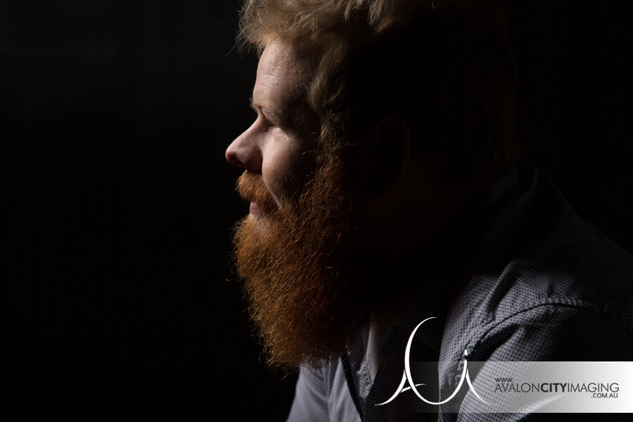 A man with a beard captured by a portrait photographer in Adelaide