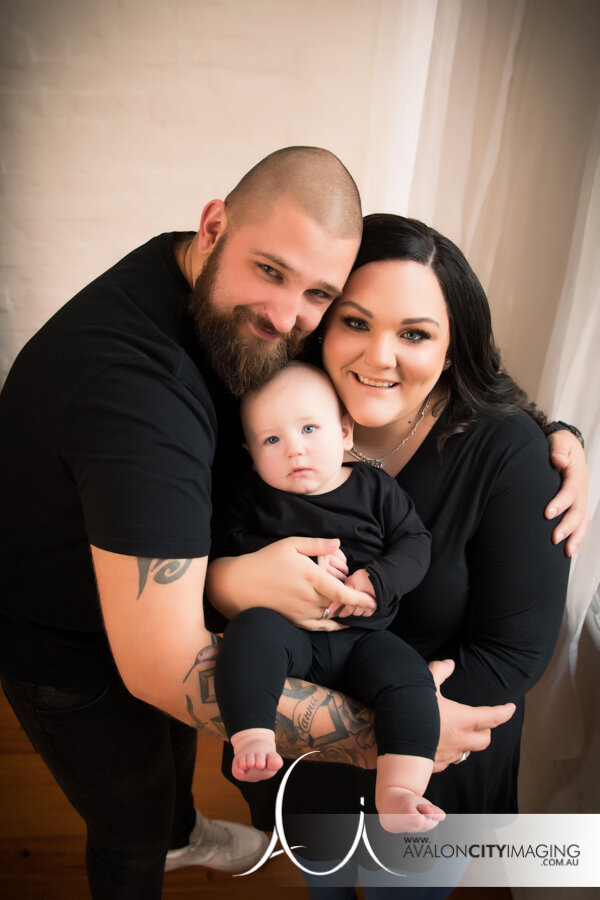 Mum dad and baby daughter in Family photography Adelaide