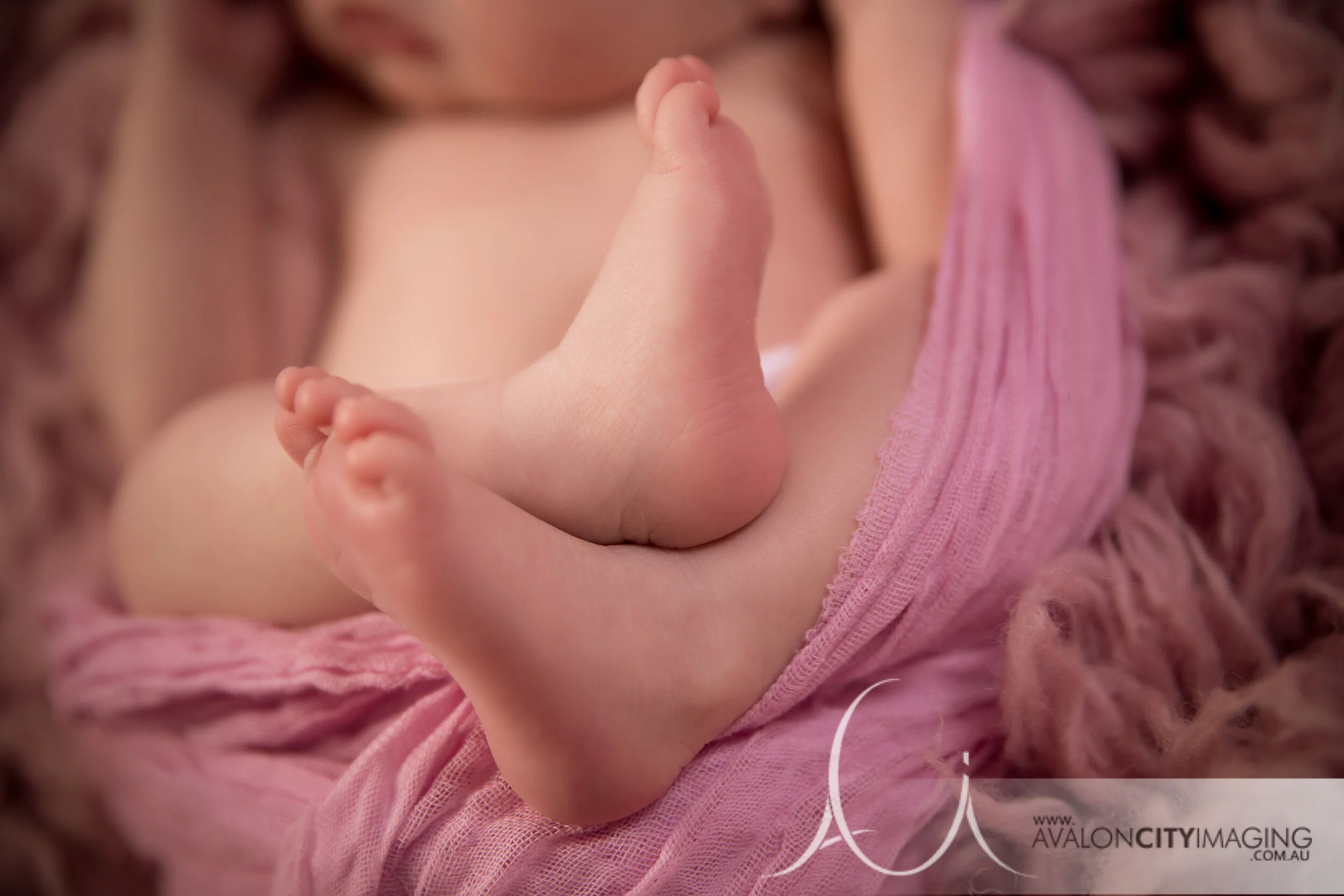 Adelaide Newborn Photography - Newborn baby girl toes and legs
