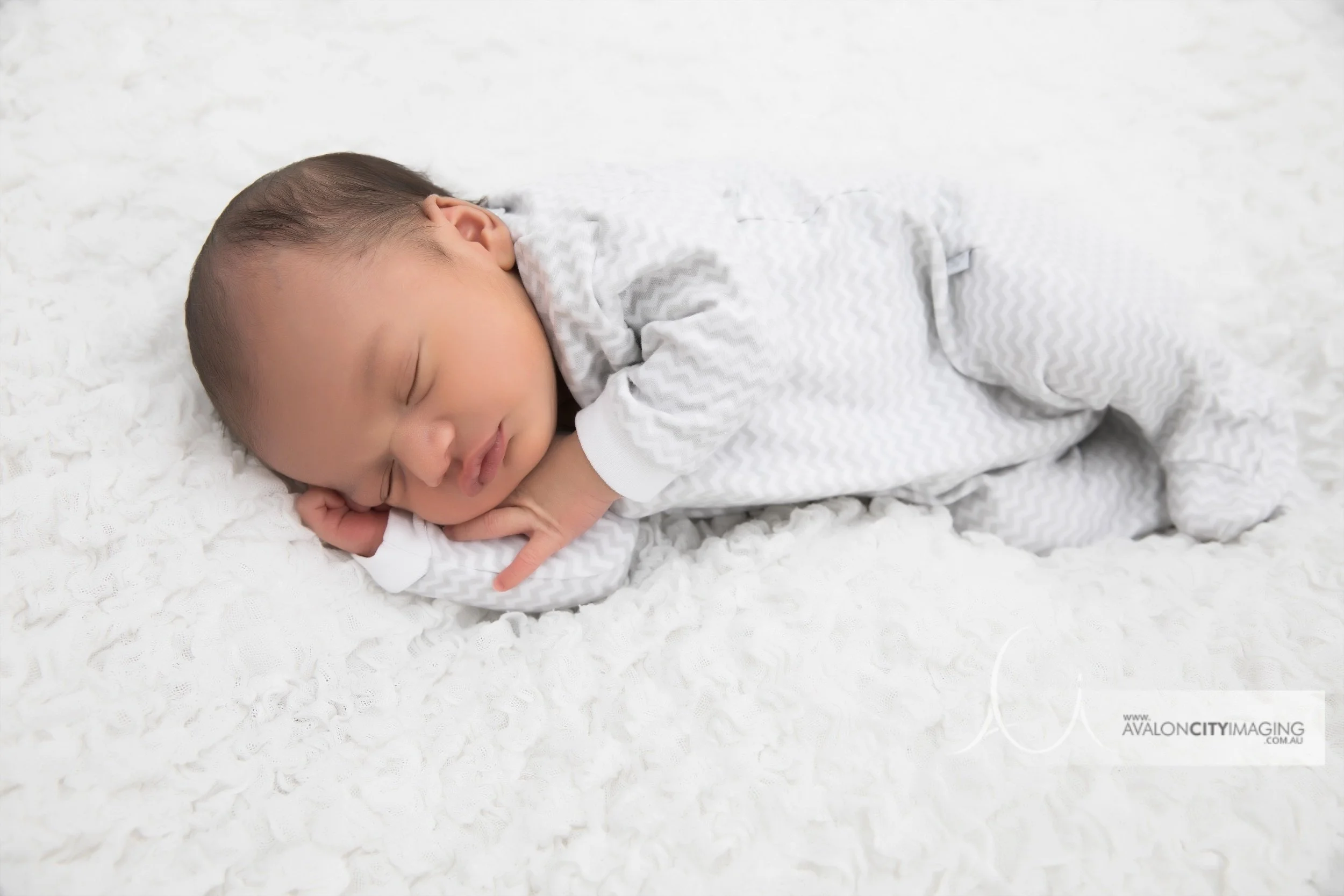 Adelaide Newborn Photography - Sleeping newborn baby studio photoshoot