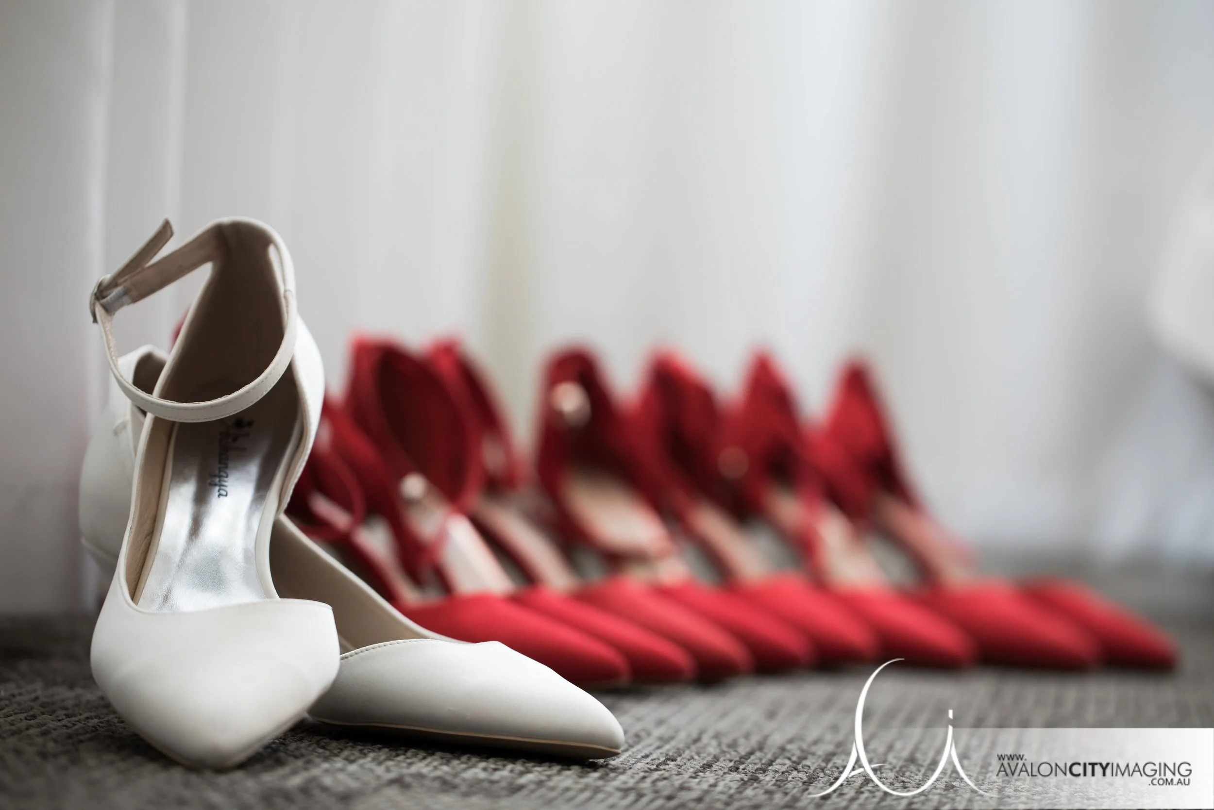 Wedding shoes detail shot 
