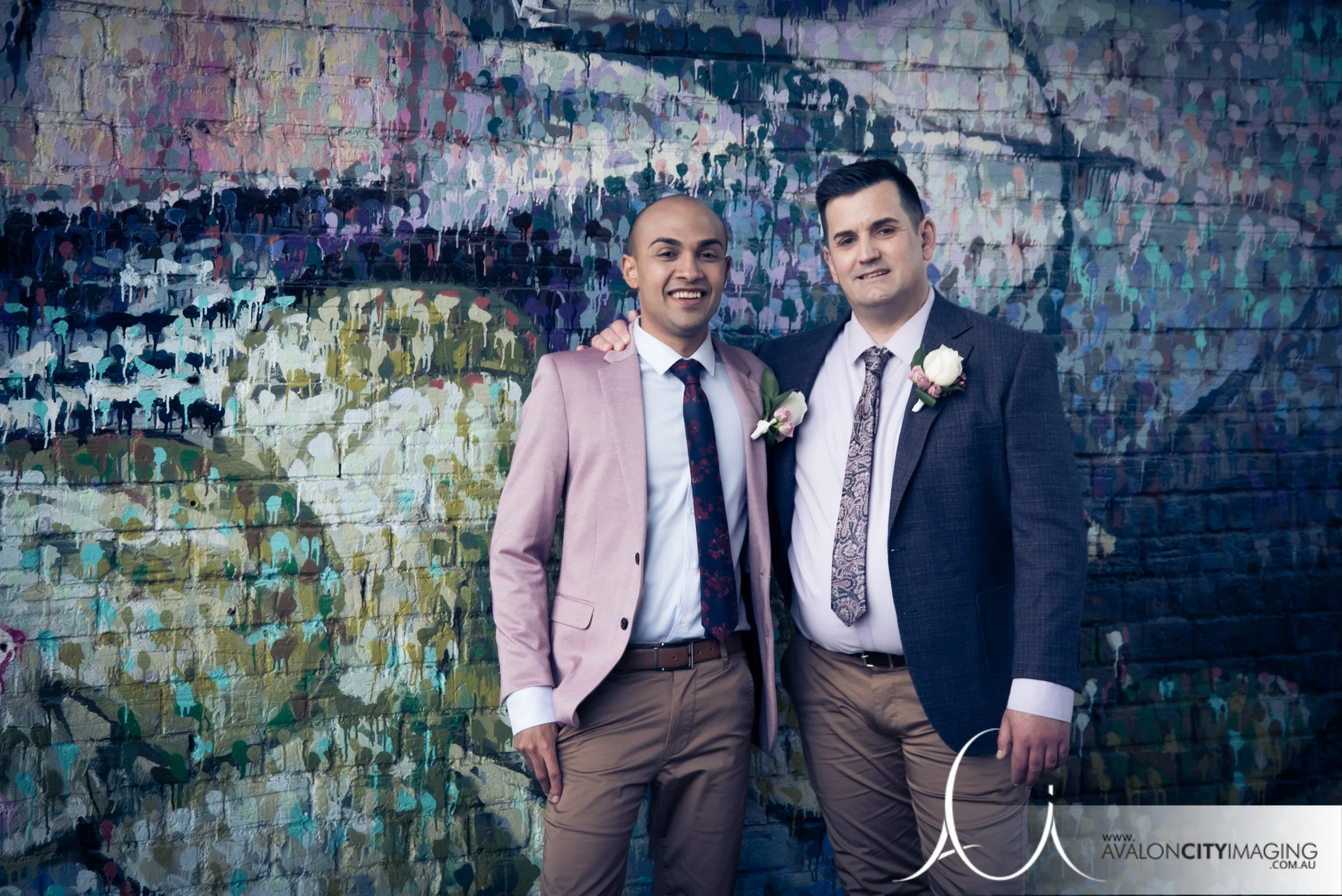 Grooms on thier wedding day 