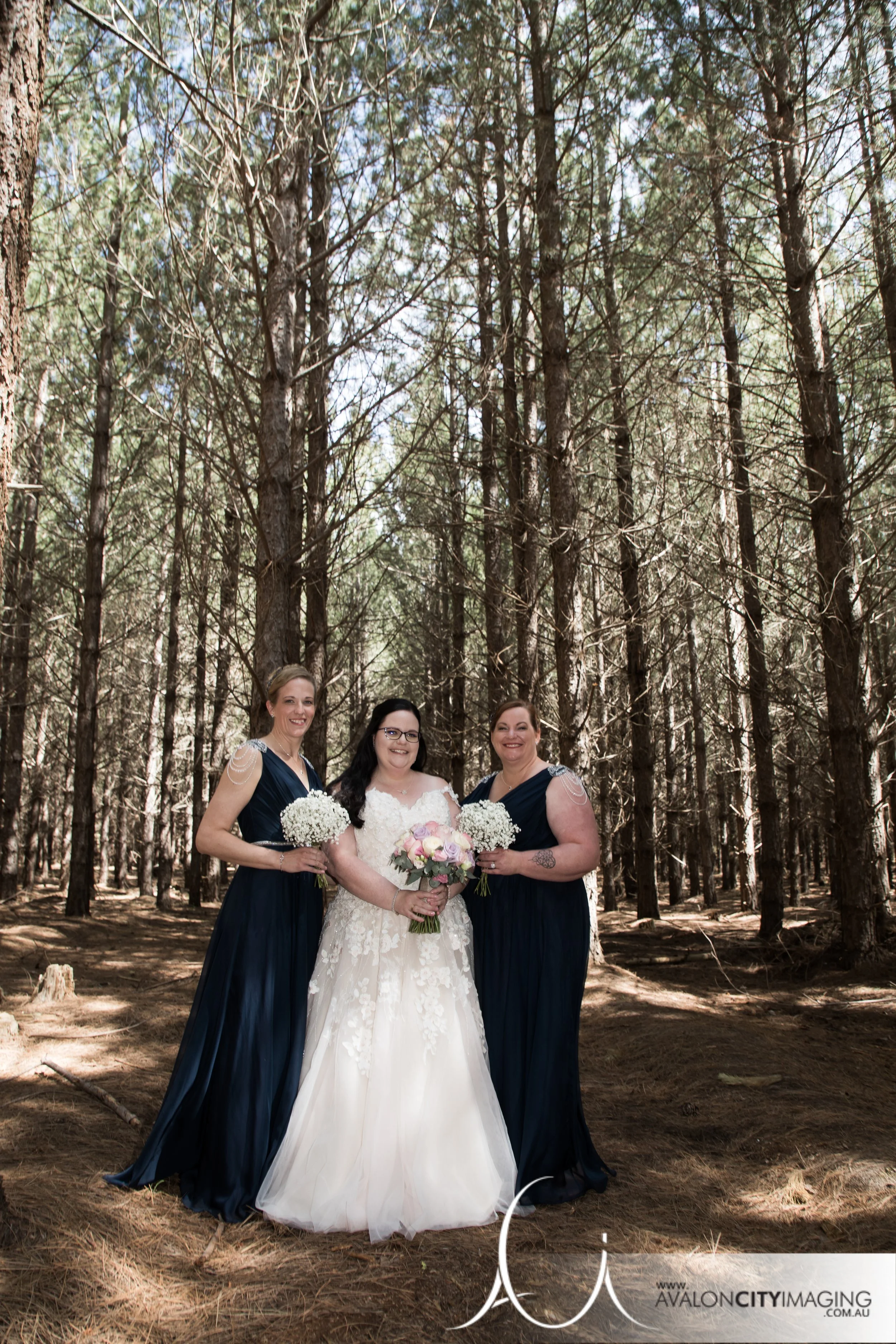 Bridal Party Bridesmaid and Bride 