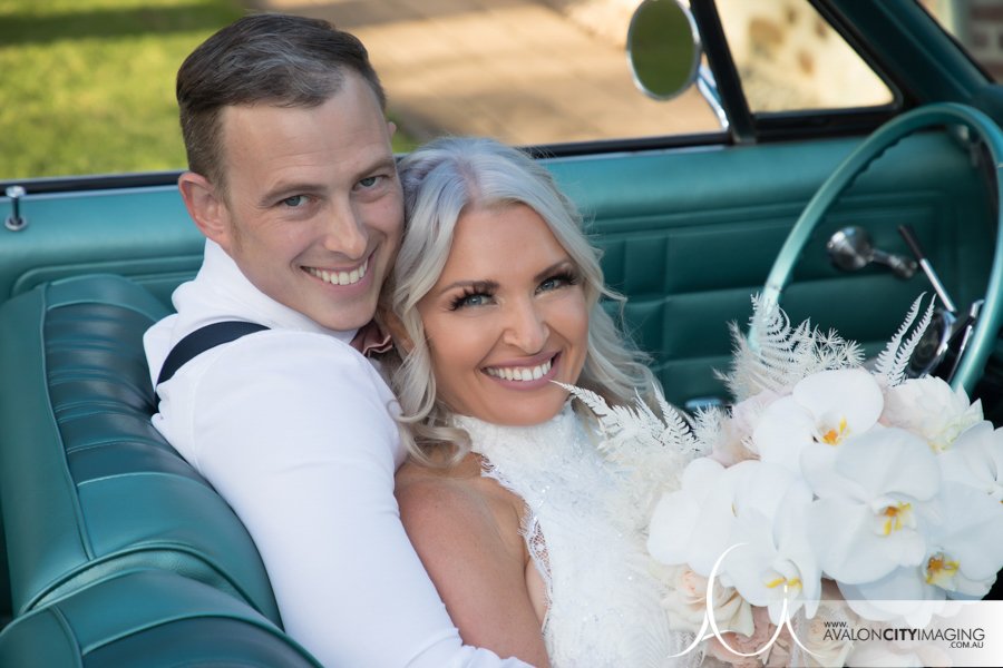 Bride and  Groom Smiling 