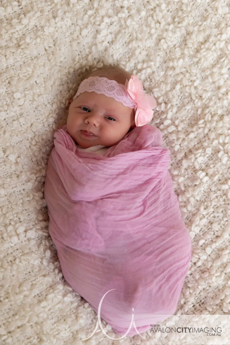 Adelaide Newborn Photography - Sweet baby girl wrapped up