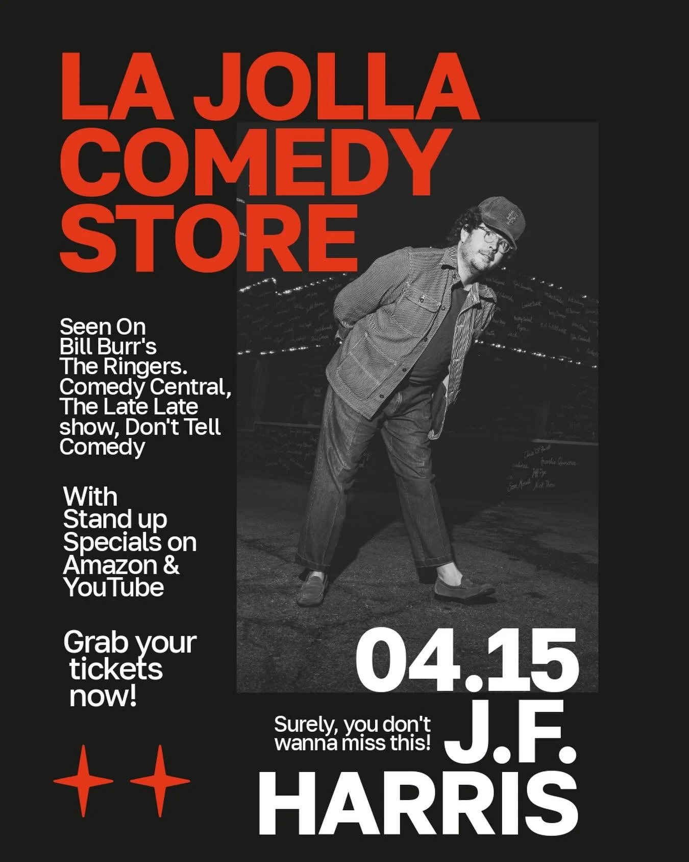 WEDNESDAY @comedystorelj ONE NIGHT ONLY tickets in the bio! San Diego come out for an amazing night of stand up comedy!