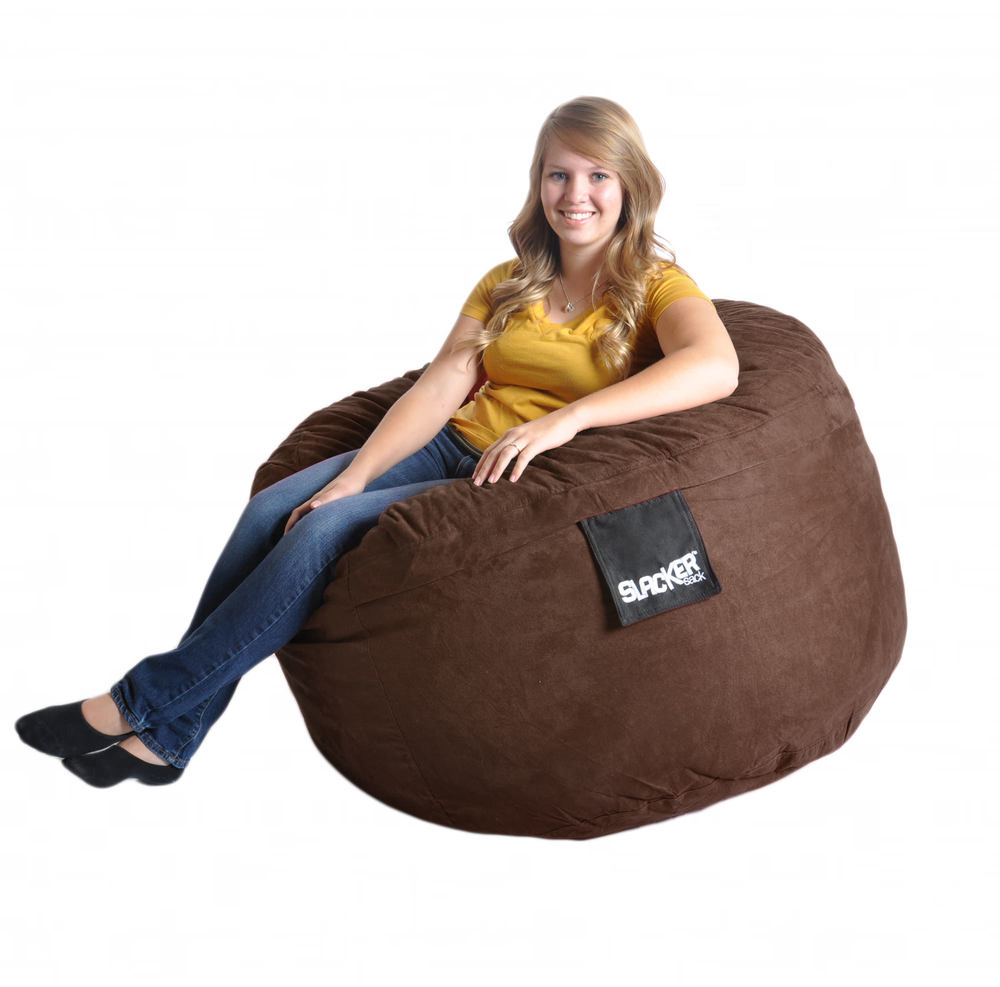 SLACKER Sack — Beanbag Sofa Brown Faux Leather