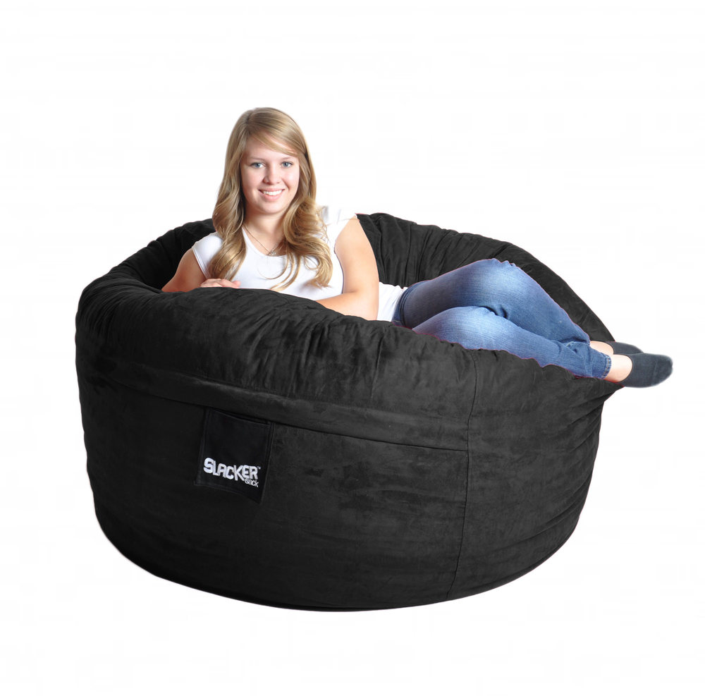 Extra Large Bean Bag Chair, 5' - Black