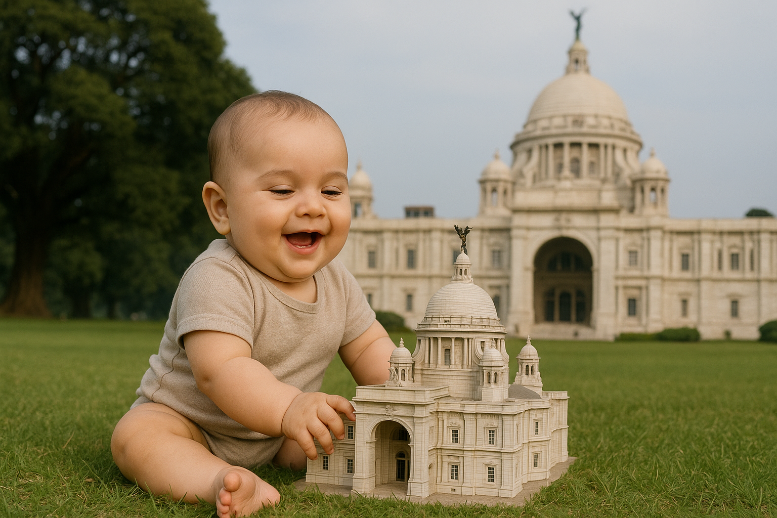 Baby photography… like Victoria Memorial. 📸 Wait, what?