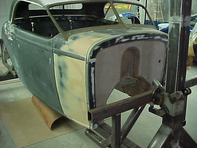 Body prep for paint at St. Aubin Auto Body