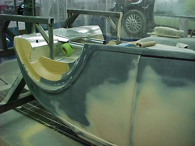 Body prep for paint at St. Aubin Auto Body