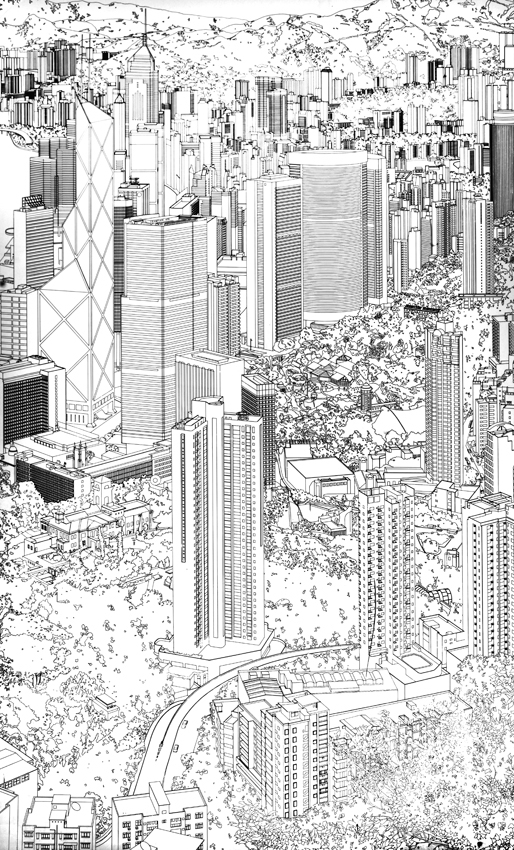Drawing for Hong Kong Panorama