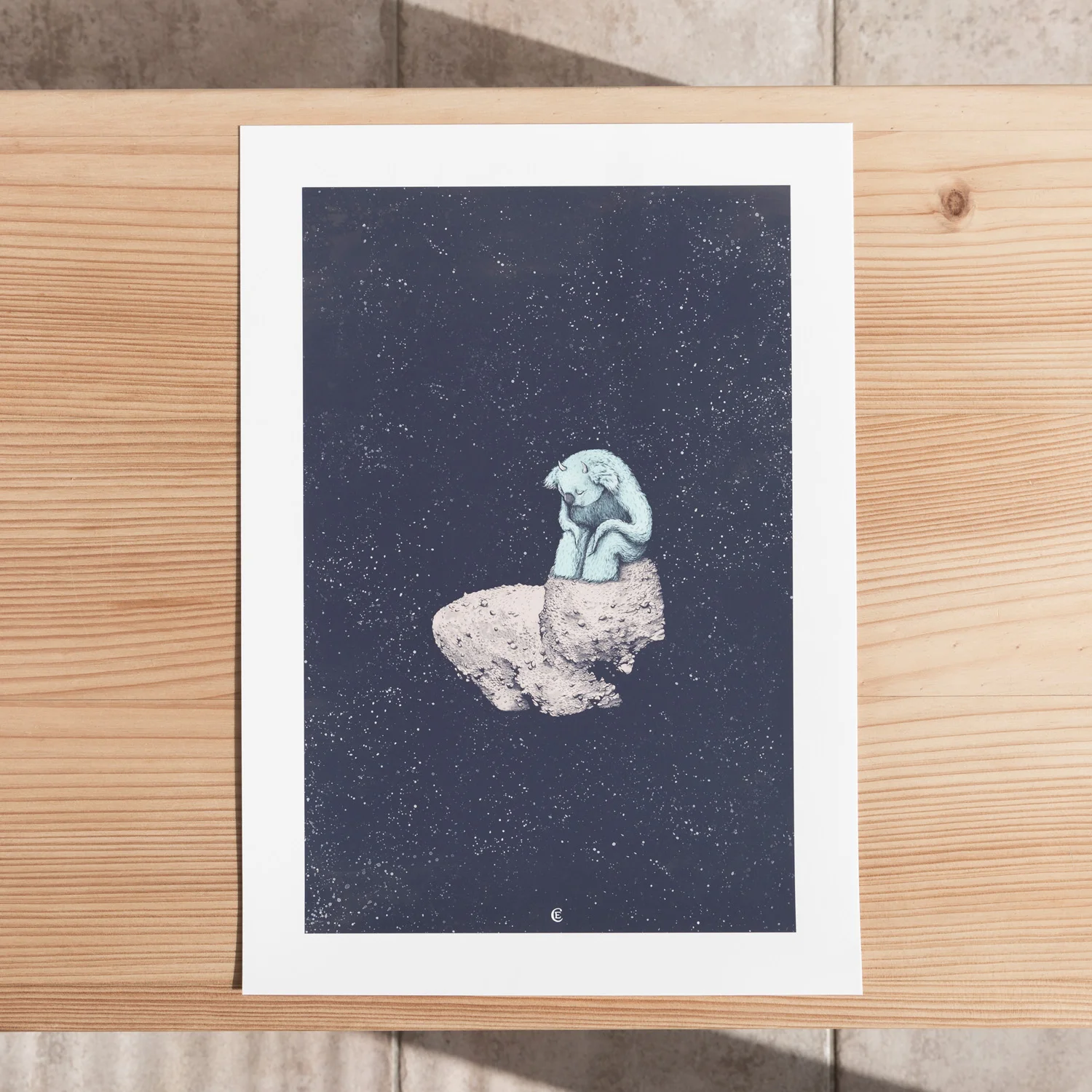 Dropbear On Asteroid — art print